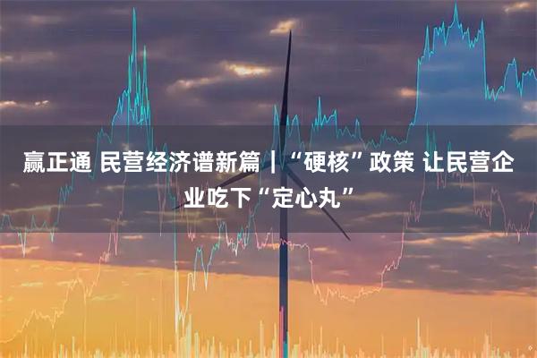 赢正通 民营经济谱新篇｜“硬核”政策 让民营企业吃下“定心丸”