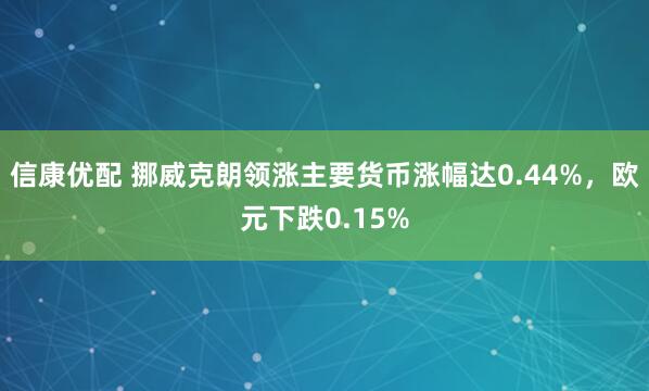 信康优配 挪威克朗领涨主要货币涨幅达0.44%，欧元下跌0.15%
